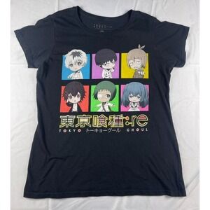 TOKYO GHOUL RE ANIME GRAPHIC T SHIRT MENS WOMENS BLACK CHIBI CHARACTERS SIZE XXL
